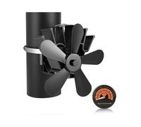 5 Blades Stove Fan Heat Powered Fireplace Fan Hanging On Chimney Pipe for Wood Log Burner Fireplace Slient Efficiently Heat Distribution Eco-friendly