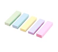 5 blocs de notas coloridos, autoadhesivos, reposicionables, 76 x 20 mm, para oficina, escuela, organización, un total de 500 hojas, multicolor