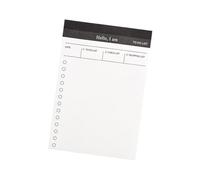 5 blocs de notas rasgables de 85 x 125 mm, 50 hojas/bloc de notas para oficinas, reuniones y horarios diarios, registro de pegamento