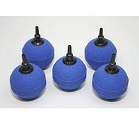 5 bolas de aire de 5 cm, piedra de oxígeno, para acuario, color azul