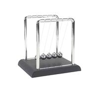 5 bolas de equilibrio de cuna de cuentas grandes, juguete de escritorio de física, bolas oscilantes para experimentos científicos y relajación Visual, equilibrio de cuna