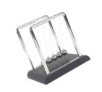 5 bolas de equilibrio de cuna de cuentas grandes, juguete de escritorio de física para experimentos científicos y relajación visual, juguete de movimiento motorial para oficina educativa y hogar