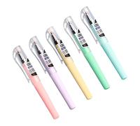 5 bolígrafos de gel de 0, 5 mm, tintas negras de secado rápido, gel de tamaño de bolsillo corto para escribir en diario, suministros escolares de oficina, escritura corta, pequeña y, suministros