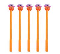 5 bolígrafos de gel novedosos de Halloween con dibujos animados para niños, estudiantes, adultos, escritura, diario, escuela, suministros de papelería