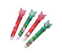 5 bolígrafos de Navidad de 10 colores, cuernos con lentejuelas, para estudiantes, presionan el bolígrafo, rojo al azar