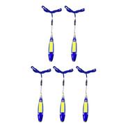 5 bolígrafos esenciales de oficina eficientes, incluye papel de notas colorido, luz LED, diseño de cordón portátil, bolígrafo para tomar notas con luz