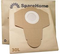 5 Bolsas (30L) de alto rendimiento SpareHome® reemplazo para aspiradores Parkside, Einhell, Varo, Hegner, Hoover, Liv