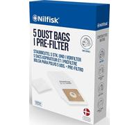 5 Bolsas Aspiradoras Nilfisk One + Pre-filtro - Recambio Original - (78602600)