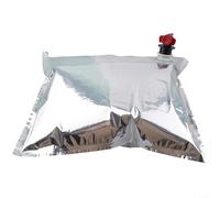 5 bolsas de 5 litros con grifo de mariposa, multicapa plateada, para vino, zumo de vino, líquidos, barrera de oxígeno, protección contra la luz, llenado en caliente hasta 85 °C pH3, bolsas desechables