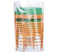 5 Bolsas de Almacenamiento de Plástico Transparente Extragrandes y Resistentes. 92cm de ancho, 122cm de largo, 127mu de grosor. Sacos Transparentes, Impermeables, Duraderos y Fuertes (Paquete de 5)