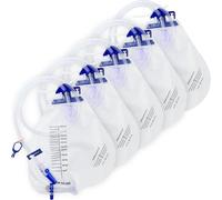 5 bolsas de drenaje urinario, tubo de drenaje para orinario mejoradas y gruesas, con 2000 ml, bolsas de catéter, sin fugas, para bolsas de catéter para pacientes con incontinencia