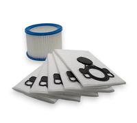 5 bolsas de fieltro para aspiradora Makita VC2010L VC2512L VC2012L + 1 filtro compatible con Attix 50 | Juego de alta calidad para la industria y el hogar, resistente a la rotura y ajuste perfecto