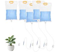 5 bolsas de riego automático de 3,5 l, juego de riego por goteo para plantas, alcance ajustable para el riego de las plantas en vacaciones, fácil de instalar.