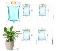 5 Bolsas De Riego Por Goteo De 3,5 Litros Con Flujo Ajustable Automático De Riego De Plantas,Sistema Automático Para Plantes D'intérieur Et D'extérieur,para Jardín Bonsáis Y Flores(5pcs)