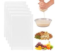 5 bolsas de tela de queso para colar, paños de queso para colar, bolsa de leche de nueces, estopilla para bolsa de nueces, colador de frutas, tofu, jugo, café, 12 x 8 pulgadas (20 x 30 cm)