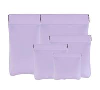 5 Bolsas Organizadoras de Cuero Personalizadas con Cierre a Presión, Mini Bolsa Portátil con Autocierre, Ideales para Billetera, Neceser, Joyas, Labiales y Auriculares (Taro Purple)