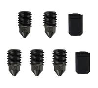 5 Boquillas de Acero Endurecido para Impresora 3D,Juego Completo 0.2/0.4/0.6/0.8mm,Compatibles con Anycubic Kobra 3 Combo,Flashforge Adventurer 5M/5M Pro,Incluye Cubiertas de Silicona Anti-Oclusión