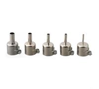 5 boquillas de acero inoxidable para estación de soldadura de aire caliente 850 852D 898 con tornillo de bloqueo para asegurar la boquilla y optimizar el flujo de aire