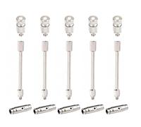 5 boquillas nebulizadoras de latón de alta presión, extensión flexible, conexión en T de tubo nebulizador Slip-Lok 10/24 UNC