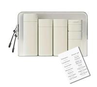 5 Botes para gel y champu con neceser, botes viaje rellenables 100ml, neceser viaje avion y botes champu viaje de plástico a prueba de fugas, Envases Viaje para Champú, Loción, Cosméticos blanco