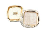 5 botones cuadrados de metal con forma de diamante de 20 mm, 23 mm, 25 mm (marco dorado beige, 20 mm, 5 unidades)