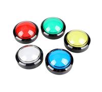 5 Botones de Arcade, Domo de 60 Mm BotóN Pulsador LED de 2,36 Pulgadas con Microinterruptor para Consola de Videojuegos de MáQuina Arcade