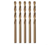 5 brocas métricas de cobalto para acero inoxidable diseñadas para un alto rendimiento y fiabilidad (5 mm)