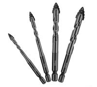 5 brocas triangulares para perforación eficiente de azulejos de vidrio, diseño excéntrico para un mejor posicionamiento y precisión (E)