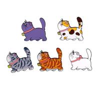 5 broches creativos únicos de animales para mochila, insignia, ropa, joyería, textura de aleación, accesorios de moda y regalos, talla única, como se describe