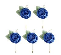 5 Broches De Solapa Flores Seda Realistas Ramillete Rosas Seda Simulación Para Actuaciones Escénicas Y Fiestas Bodas Tamaño Ajustable Boutonniere