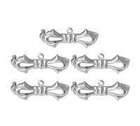 5 broches de traje vintage elegantes a juego, diseño de lazo, accesorios de joyería de metal, accesorios de joyería de boda, banquete, regalo, collar, pin fijo, Medio, como se describe, como se