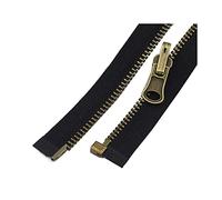 5# Bronce Auto Lock Metal Cremalleras Open-end Coat Down Jacket Zip para coser Diy Ropa Equipaje Accesorios