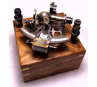 5" Bronze Astrolabe Sextant with Two Telescope - Wooden Box: Nautical Collection