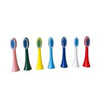 5 cabezales de repuesto for cepillo de dientes eléctrico infantil, compatibles con niños, blanqueamiento dental, diseño de dibujos animados, cabezal suave for cuidado bucal.(Yellow)