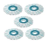 5 cabezales de repuesto para Leifheit Clean Twist Disc Mop Micro Set, sistema de 2 fibras para Leifheit Clean Twist M fregona redonda, piezas de repuesto, para todo tipo de suelos, absorción de