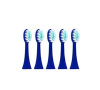 5 Cabezales Suaves Para Cepillo Dental Smart Sonic Infantil | Modelo A1, solo cabezales de plástico para cepillo dental eléctrico infantil(Dark Blue 5pcs head)