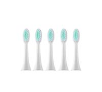 5 Cabezales Suaves Para Cepillo Dental Smart Sonic Infantil | Modelo A1, solo cabezales de plástico para cepillo dental eléctrico infantil(White 5pcs head)