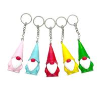 5 cadenas de esquí elfos adornos de Navidad llavero para decoración de fiestas en casa vacaciones decoración de temporada llavero resistente regalo