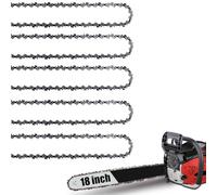 5 cadenas de motosierra de 18 pulgadas, paso LP de 3/8 pulgadas, calibre de 0.50 pulgadas, 62 eslabones de transmisión compatibles con Poulan, Kobalt, Echo, Ego, Greenworks y más
