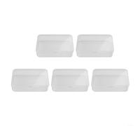 5 cajas de almacenamiento de plástico transparente perfectas para tarjetas de identificación, tarjetas bancarias y mini fotos