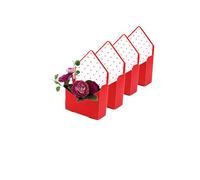 5 cajas de sobres de flores, caja de almacenamiento plegable de flores, cajas de papel impermeables para bodas, compromisos, día de San Valentín, cumpleaños, graduación, decoración (rojo)