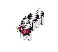5 cajas de sobres de flores, caja de almacenamiento plegable de flores, cajas de papel impermeables para bodas, compromisos, día de San Valentín, cumpleaños, graduación, decoración de fiesta (blanco)