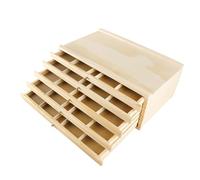 5 Cajones Caja De Almacenamiento Para Artistas 40x26x12.3 cm,Caja Organizadora De Suministros De Artista De Madera,Multifunción,Para Herramientas Artísticas Como Lápices,Rotuladores,Pinceles o Joyas