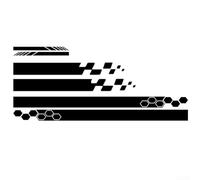 5 calcomanías de vinilo negro para el lado del coche, calcomanías de carrocería de carreras para personalización, fáciles de aplicar y quitar, sin daños en la pintura
