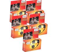 5 cámaras de fotos desechables de 1 A, para bodas, fiestas, color rojo/naranja (27 fotos, con flash y pilas, 5 unidades)