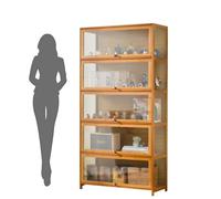 5 capas Gran capacidad Vitrina Expositora Multifuncional Vitrina de Colección de Acrílico, armario expositor Curio hecho Vitrina Cristal para Oficinas, Dormitorios de Estar Fácil de abrir y cerrar