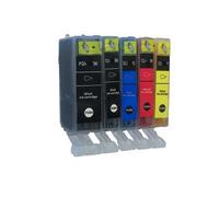 5 Cartuchos de Tinta con Chip para Canon, modelos: iP4850, iP4950, MG4150, MG5120, MG5150, MG5220, MG5250, MG5340, MG5350, MG6120, MG 6150, MG6250, MG8120, MG8150, MG8240, MX882, MX884, MX885 Pixma Serie con chip