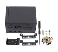 5 Case Metal Enclosure Aluminum Mini Tower Case Industrial Grade Large Space Design Pre Punched Holes Detachable Guide Rail Mount Kit for Secure Installation