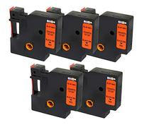 5 Casetes de Cinta compatibles con Dymo 45017 S0720570 Negro sobre Rojo 12mm x 7m para DYMO LabelManager 160 210D 220P 260P 280 360D 420P 450D 500TS PnP MobileLabeler LabelPoint LabelWriter 450 Duo