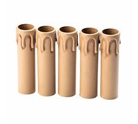 5 casquillos de plástico antiguo para candelabros de cristal, candelabros LED, lámpara de araña, lámpara de pared, color marrón (100 mm)